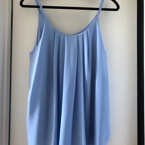 Zenana Pleated Spaghetti Strap Cami- M/ Sky Blue